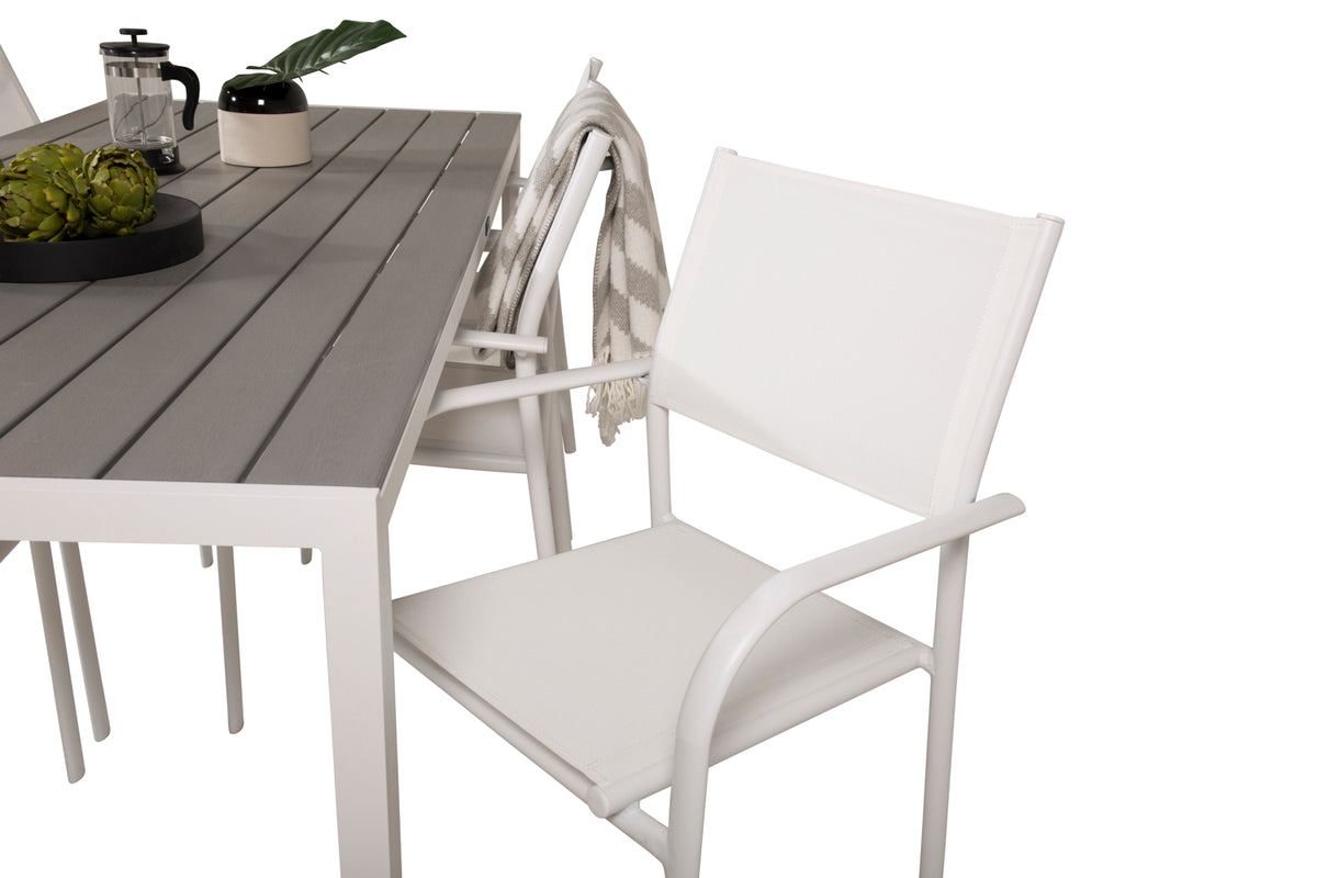 Venture Design Break | Santorini Matbord 205x90 + 6 matstolar