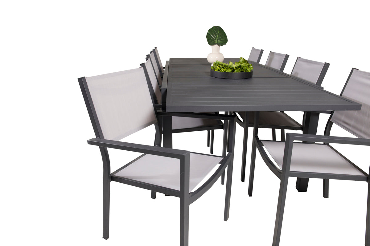 Venture Design Copacabana & Marbella Matstolar + Rektangulära Matbord 160 x 100 Svart