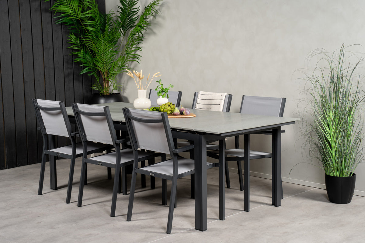 Venture Design Levels | Copacabana Matbord 224/324x100 + 6 matstolar
