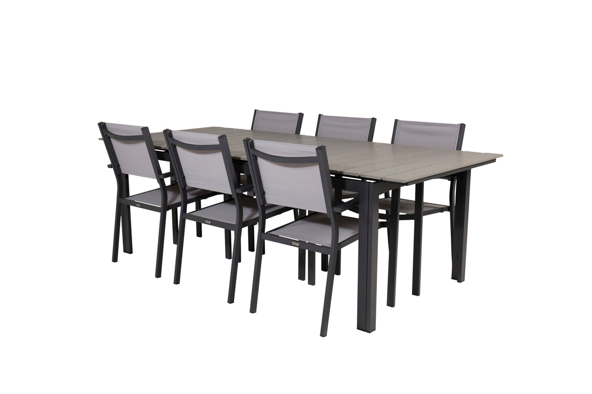 Venture Design Levels | Copacabana Matbord 224/324x100 + 6 matstolar