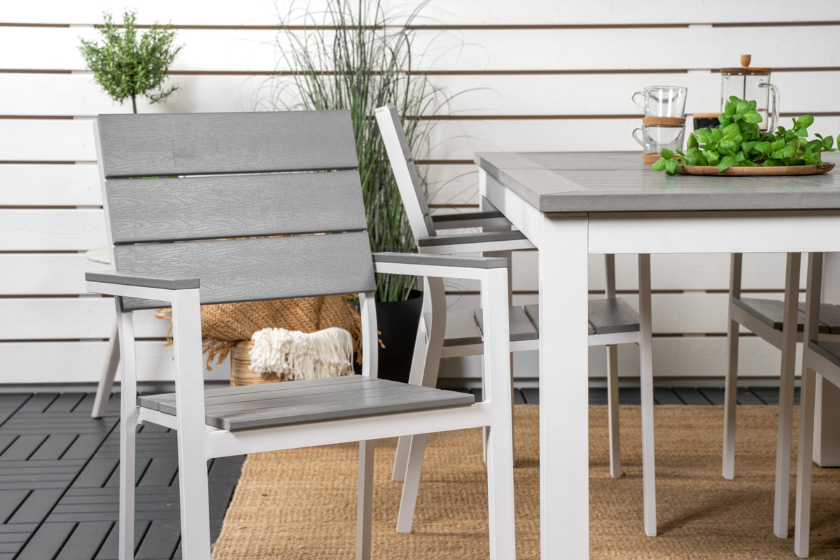 Venture Design Albany & Levels Matbord 152x90 + Matstolar Grå