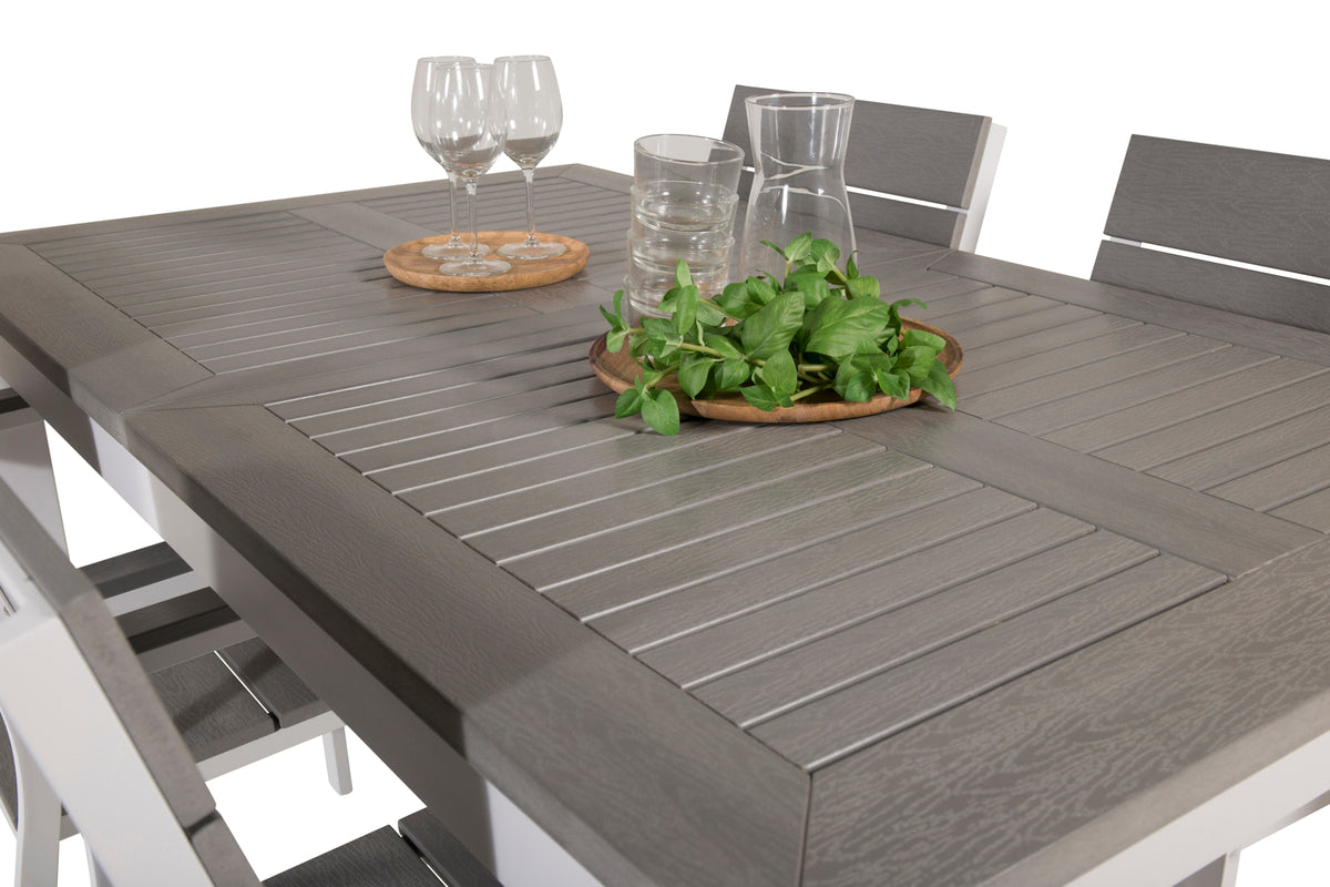 Venture Design Albany & Levels Matbord 152x90 + Matstolar Grå