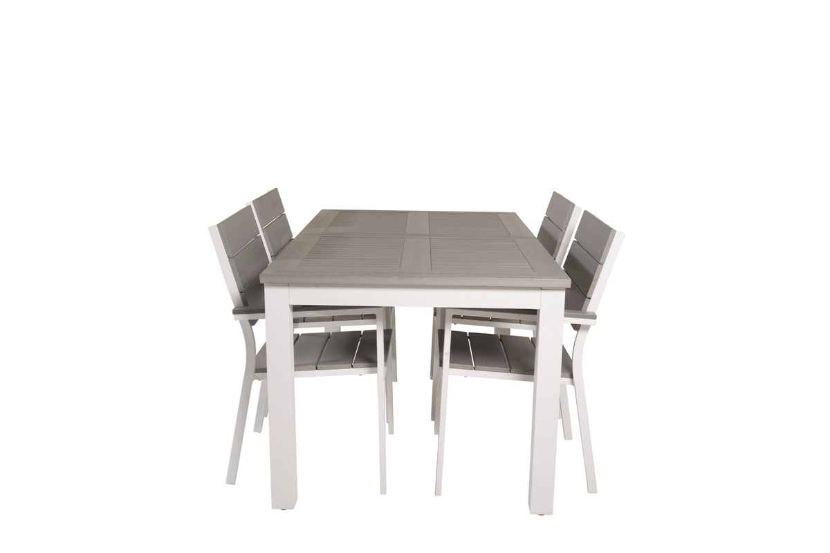 Venture Design Albany & Levels Matbord 152x90 + Matstolar Grå