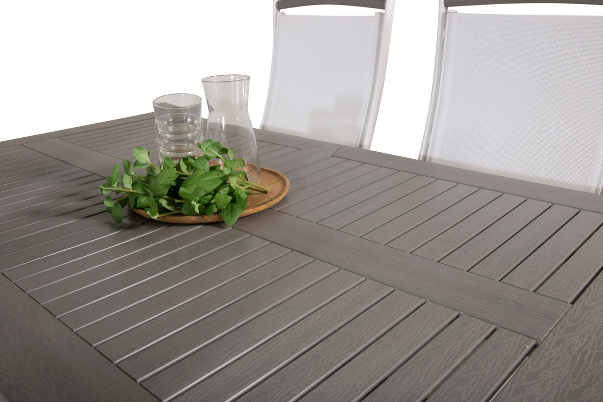 Venture Design Albany Matbord 152x90 + Positionsstolar Vit