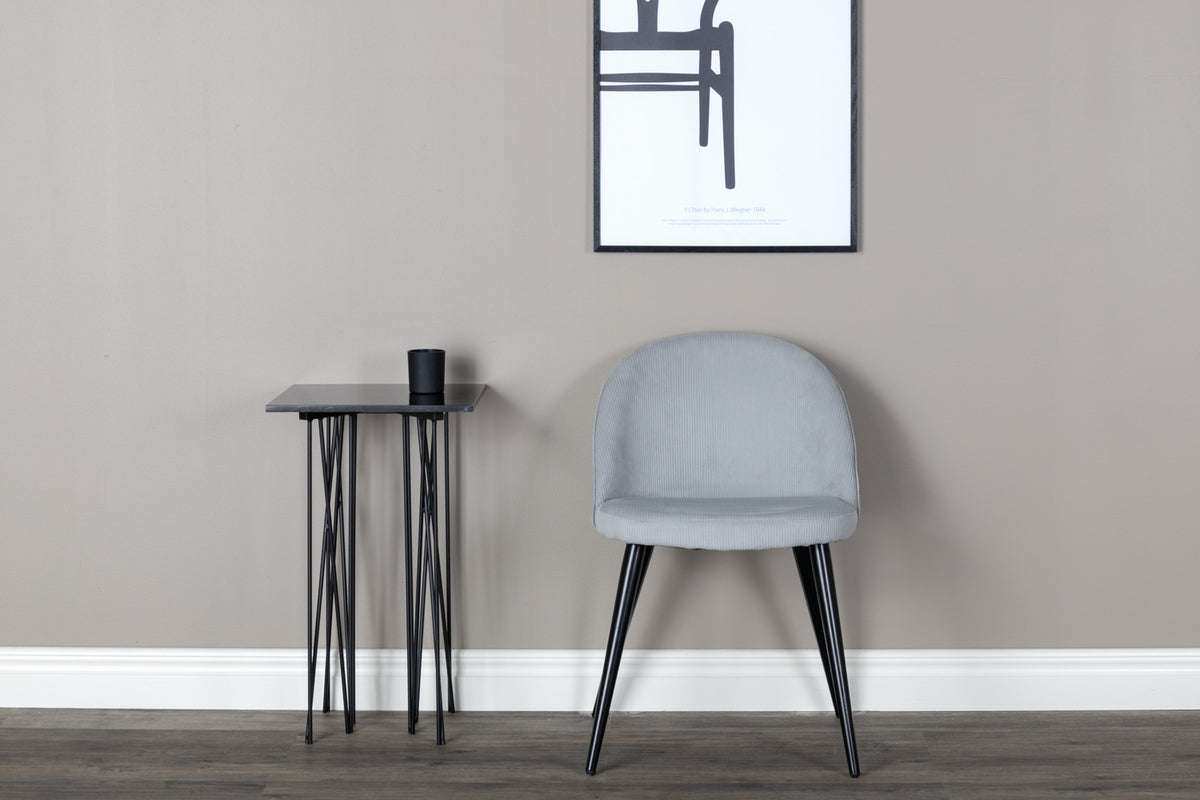Venture Design Sleek & Velvet Matbord 95x195 + Matstolar Ljusgrå