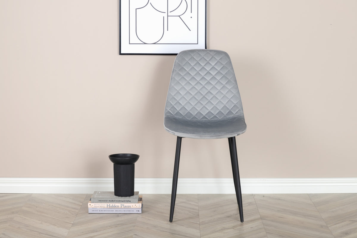 Venture Design Sleek & Polar Matbord 95x195 + Matstolar Grå