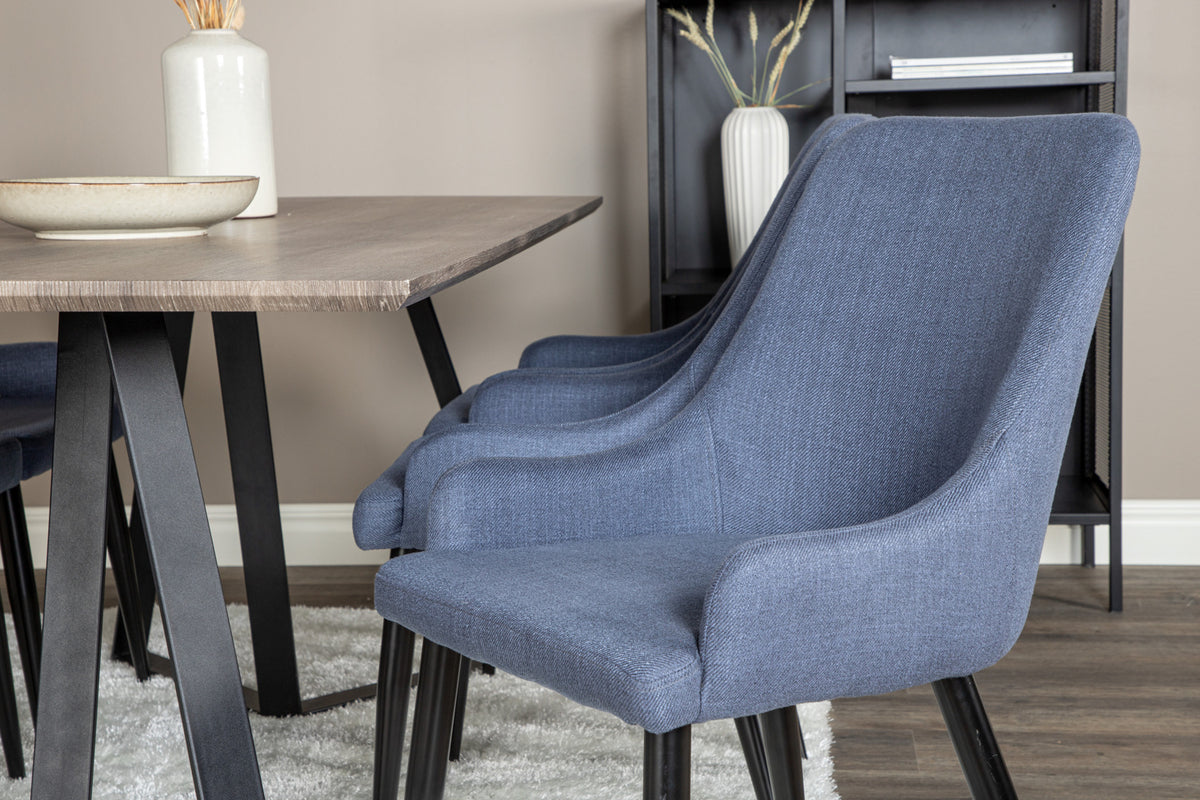 Venture Design Plaza & Marina Matstolar Blå + Matbord 90x180
