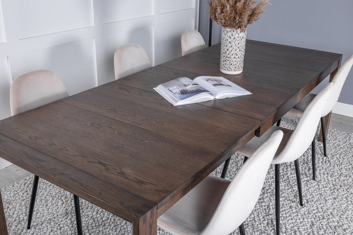 Venture Design Slider & Polar Matbord 250*95*75 + Matstolar Beige