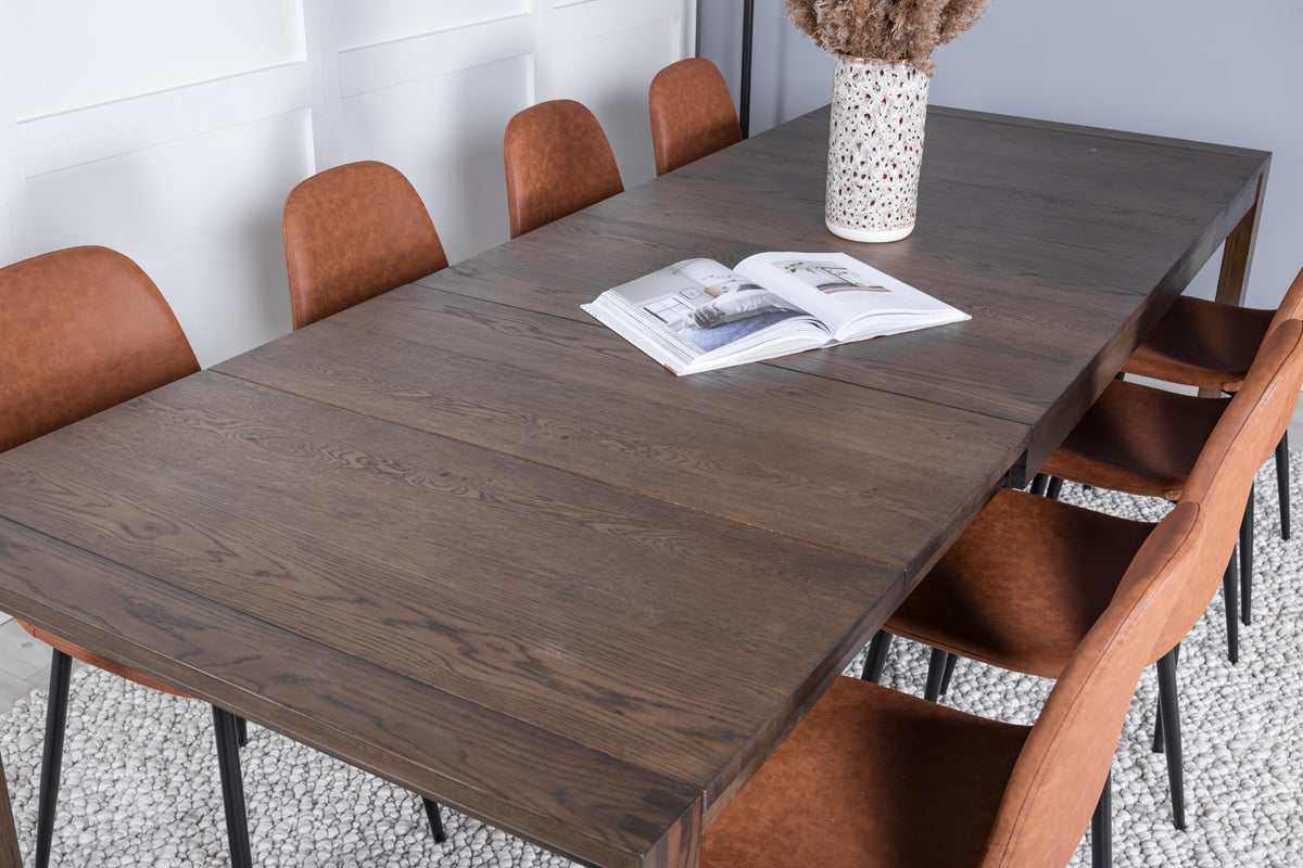 Venture Design Slider & Polar Matbord 250*95*75 + Matstolar Brun