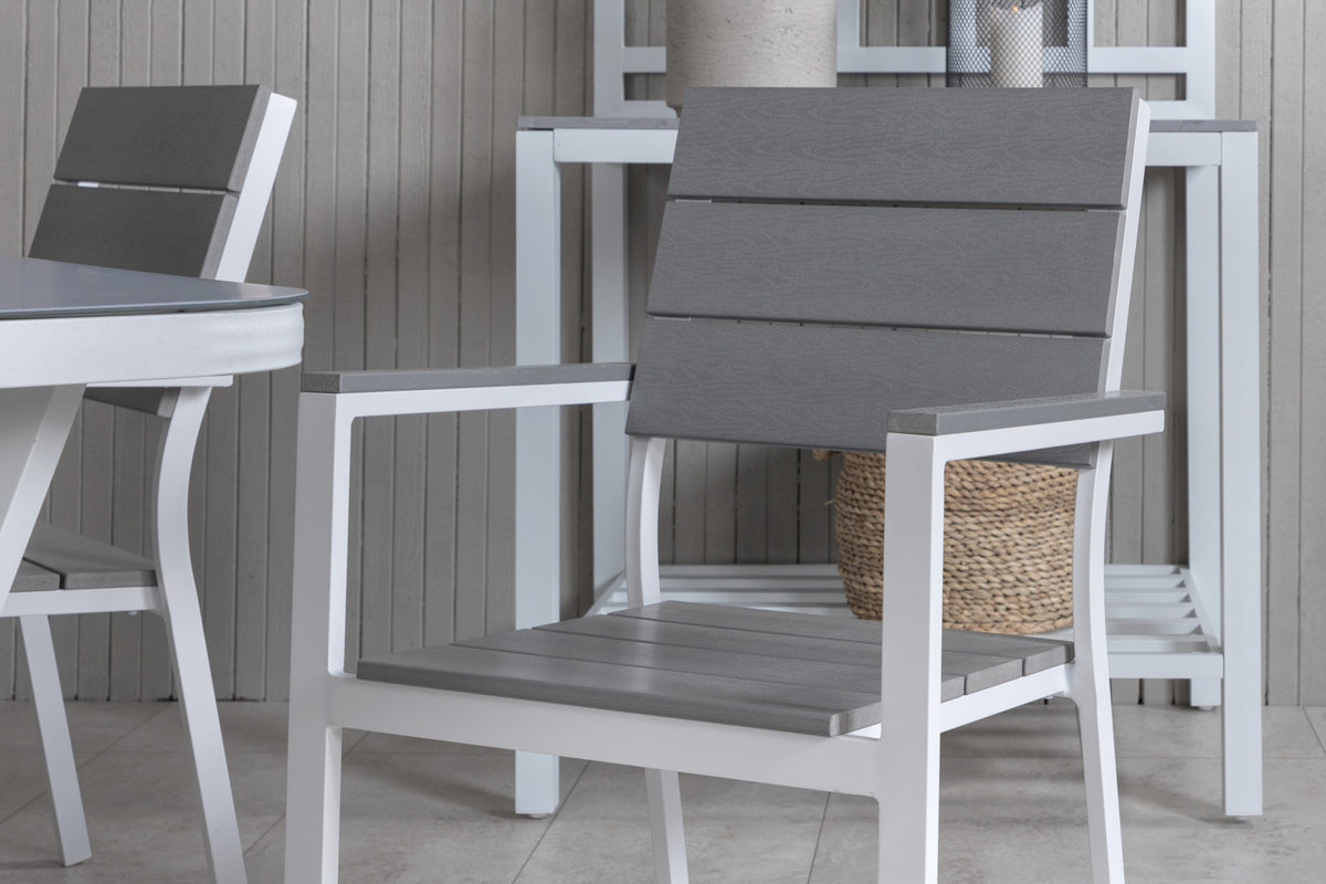 Venture Design Virya & Levels Matbord 160 x 90 + Matstolar Grå