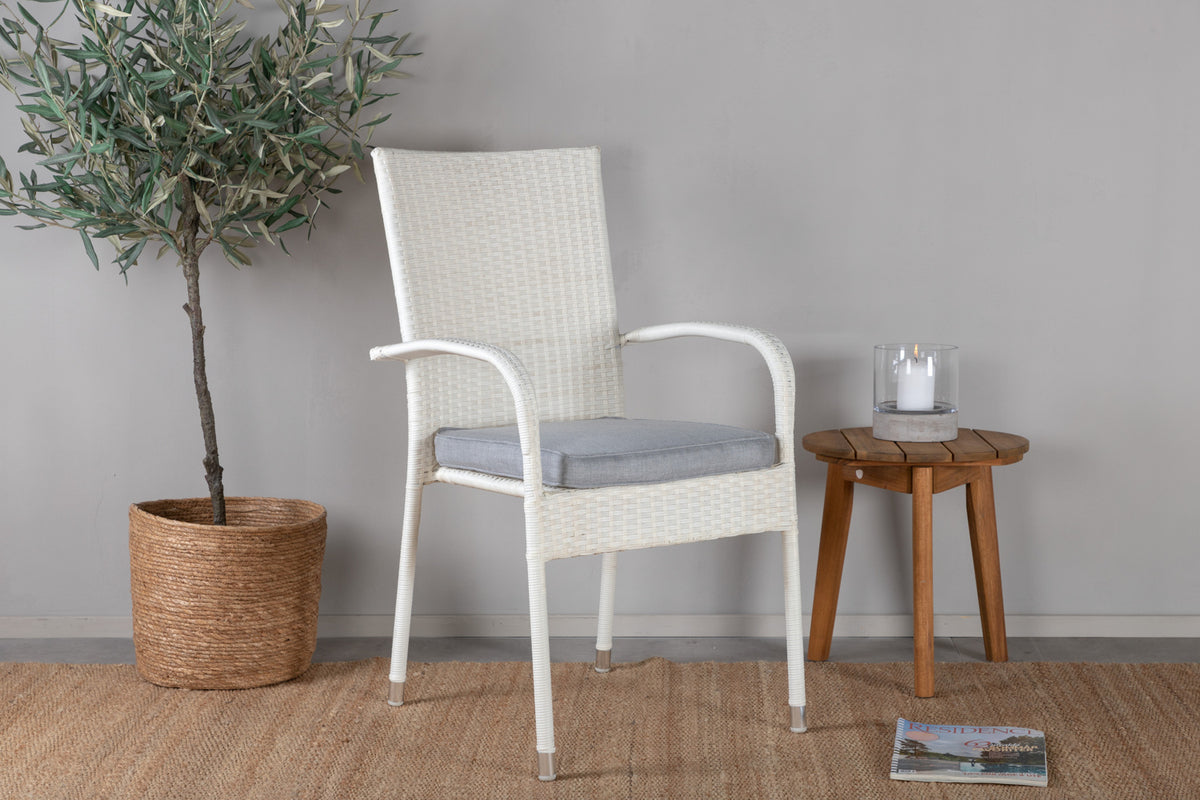 Venture Design Virya & Anna Matbord 160 x 90 + Matstolar Vit