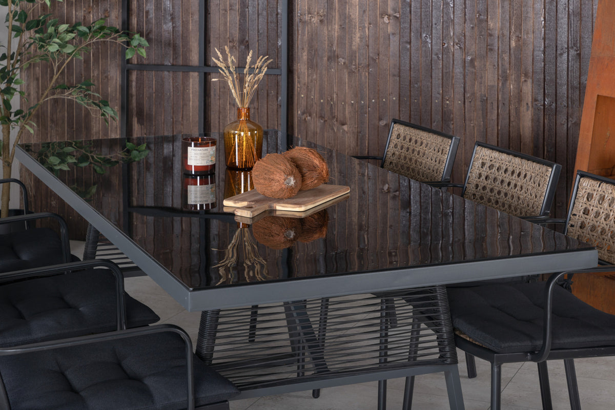 Venture Design Paola & Dallas Matstolar Natur + Matbord 193x90
