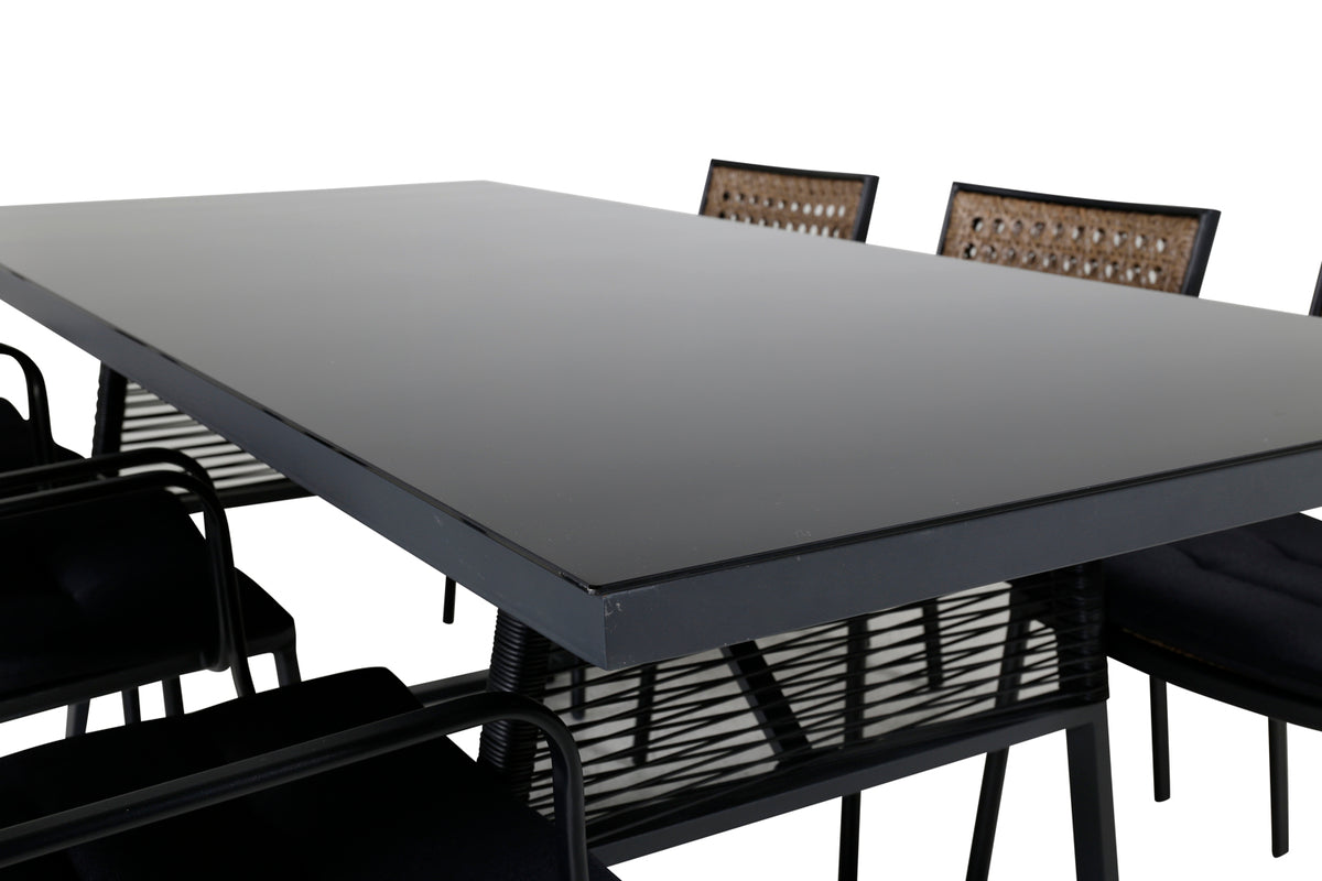 Venture Design Paola & Dallas Matstolar Natur + Matbord 193x90