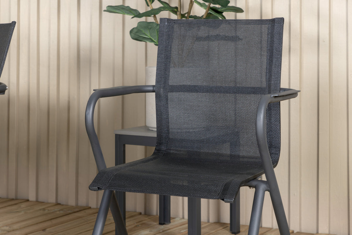 Venture Design Alina & Albany Matstolar Svart + Matbord 224x100