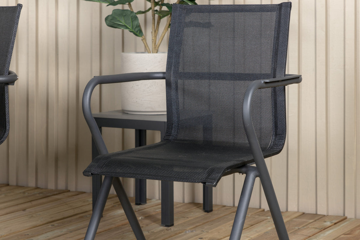 Venture Design Alina & Albany Matstolar Svart + Matbord 224x100