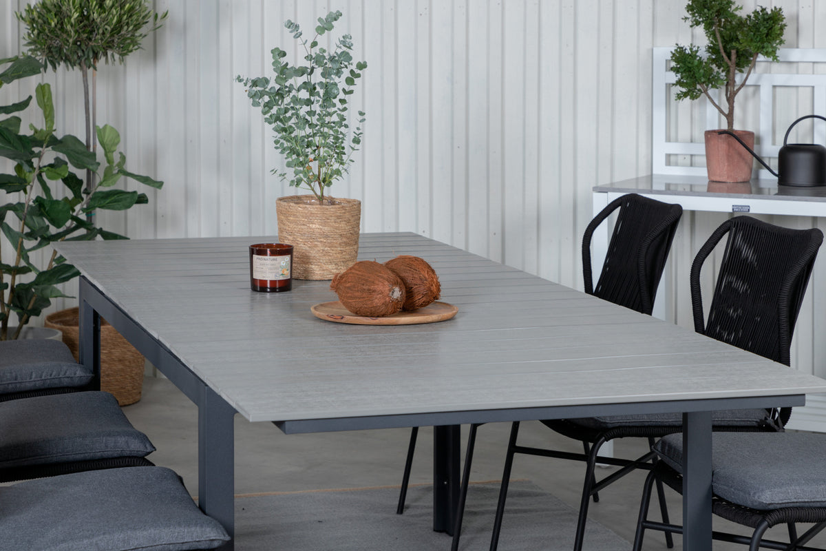 Venture Design Julian & Levels Matstolar Svart + Matbord 160 x 100