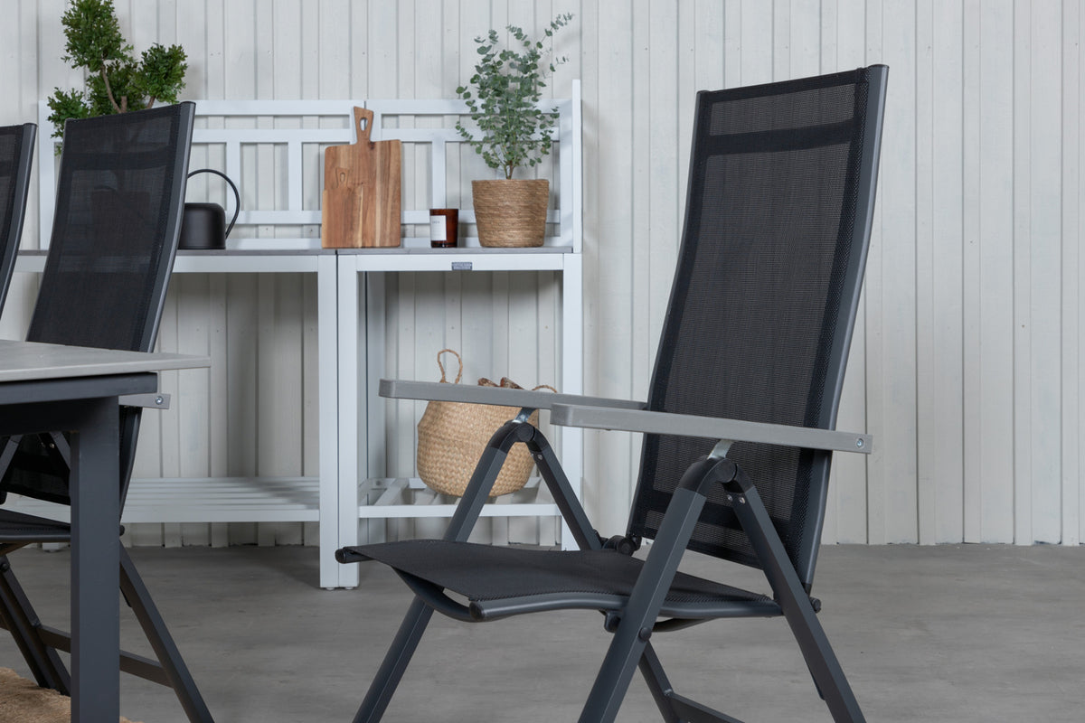 Venture Design Albany & Levels Positionsstolar Svart + Matbord 229x100x75
