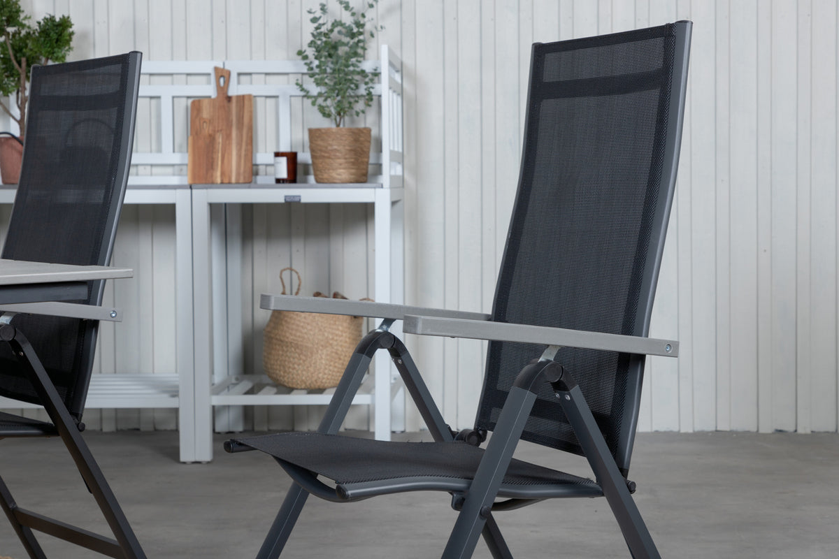 Venture Design Albany & Levels Positionsstolar Svart + Matbord 229x100x75