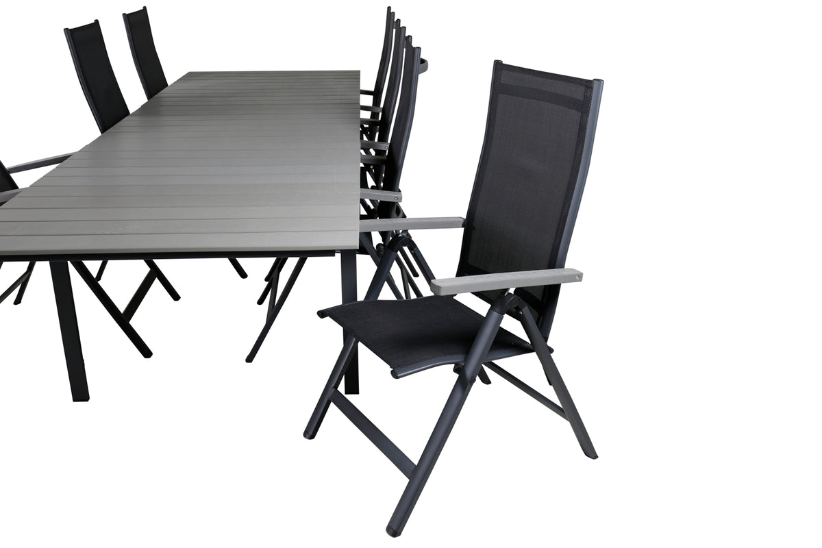 Venture Design Albany & Levels Positionsstolar Svart + Matbord 229x100x75