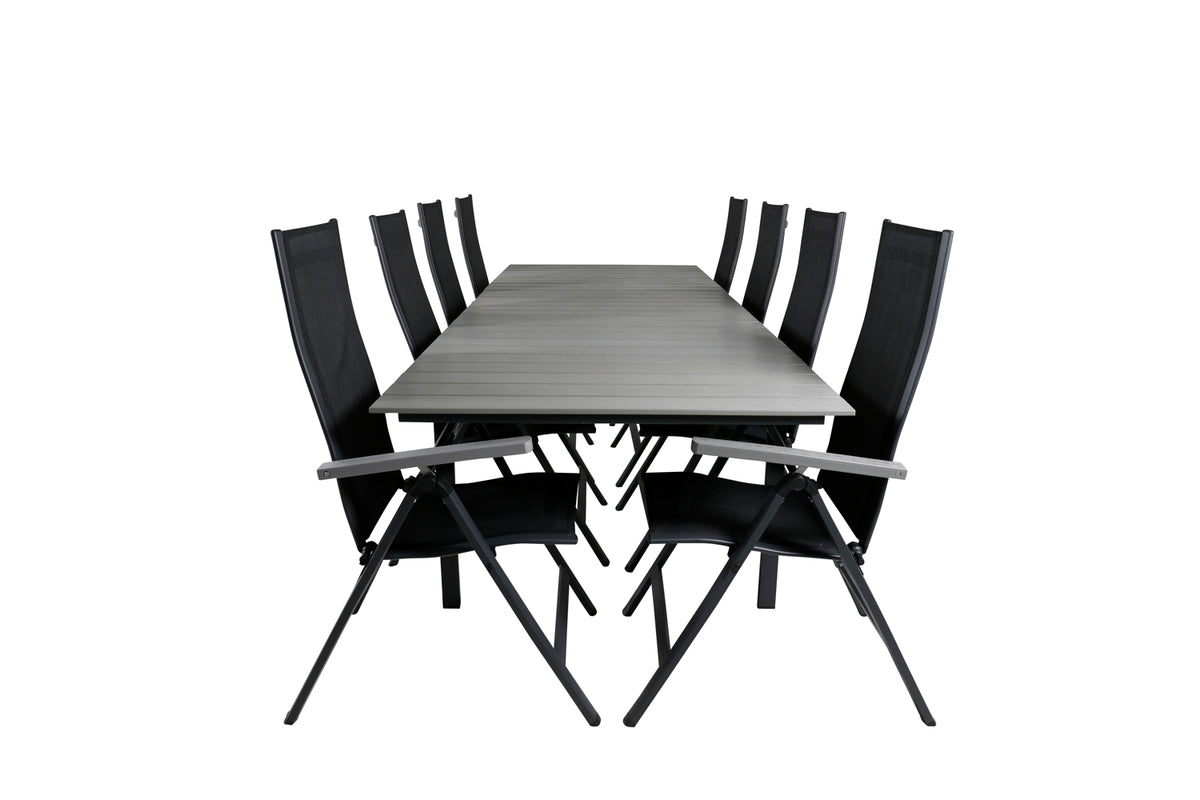 Venture Design Albany & Levels Positionsstolar Svart + Matbord 229x100x75