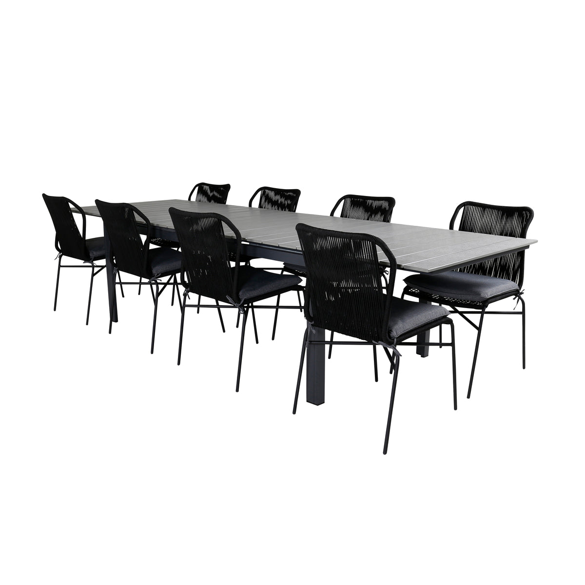 Venture Design Julian & Levels Matstolar Svart + Matbord 229x100x75