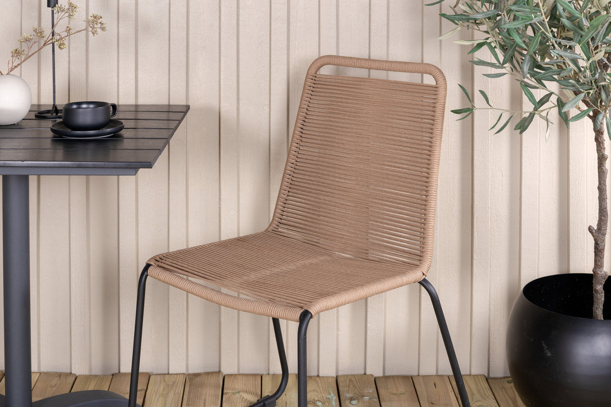 Venture Design Colorado & Lindos Cafébord 70x70 + Matstolar Brun