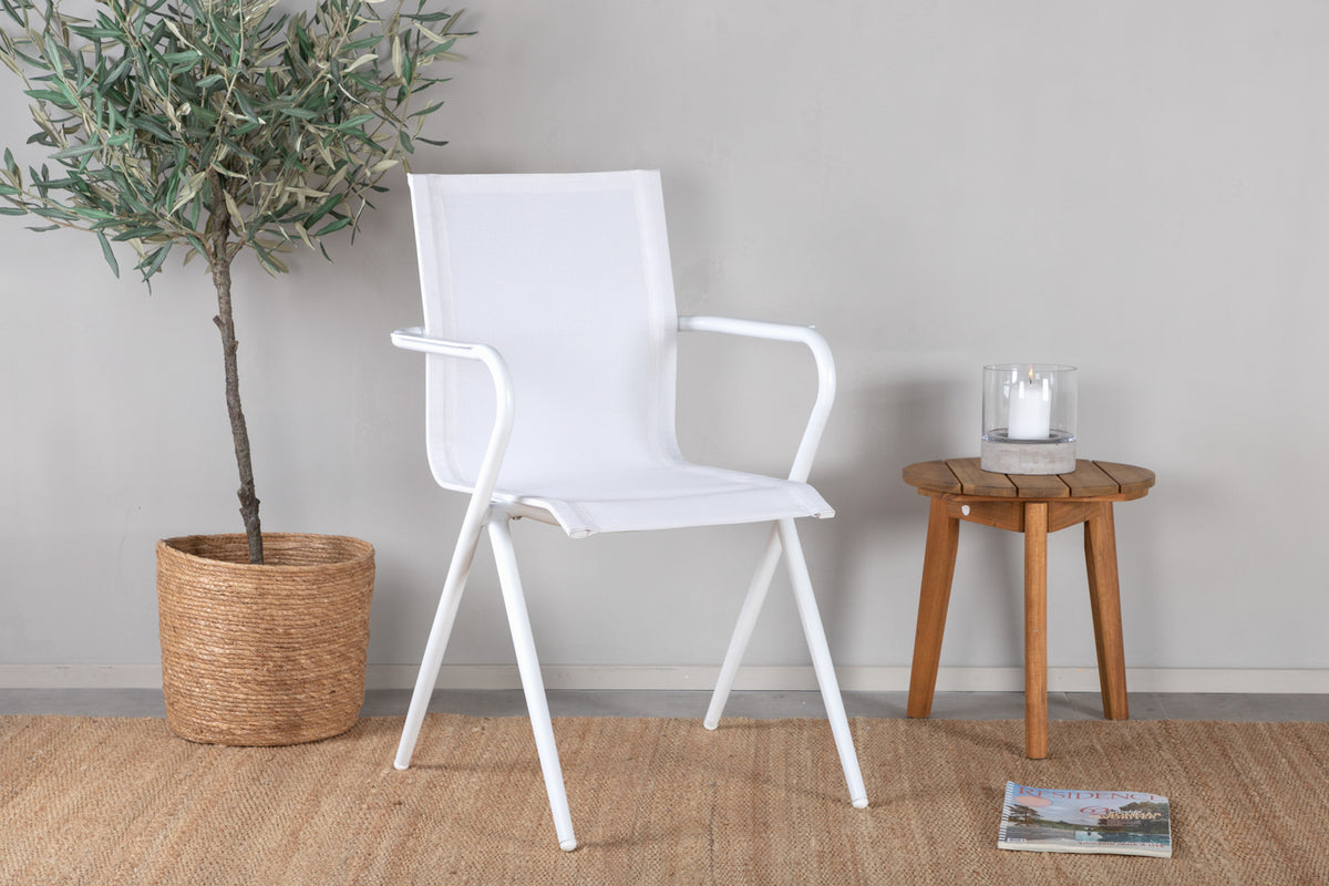 Venture Design Alina & Albany Matstolar 2-pack Vit + Rektangulära Matbord 152x90 Vit
