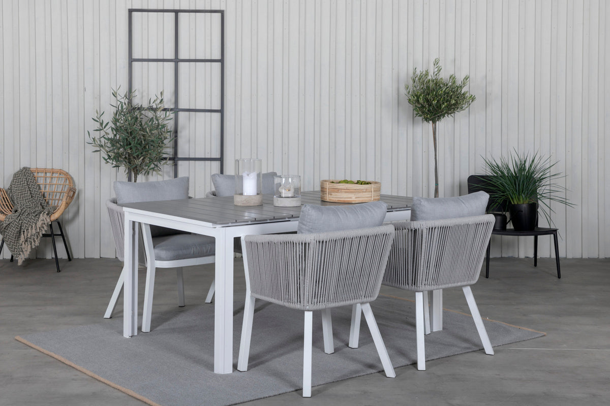 Venture Design Virya & Levels Matstolar Grå + Matbord 160x100x75