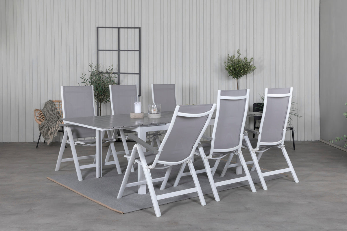 Venture Design Albany & Levels Positionsstolar Grå + Matbord 160x100x75