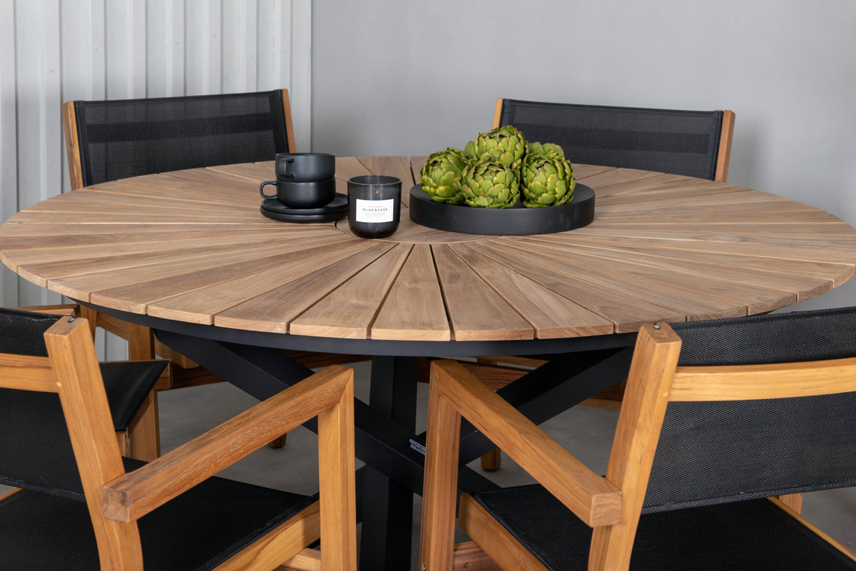 Venture Design Venice & Mexico Matstolar Natur + Matbord ⌀140