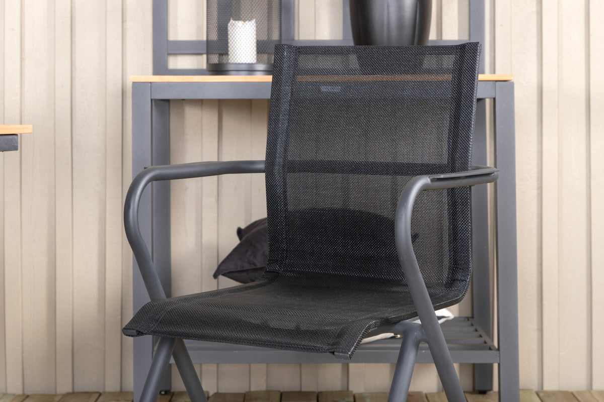 Venture Design Alina & Mexico Matstolar Svart + Matbord 90x180/240