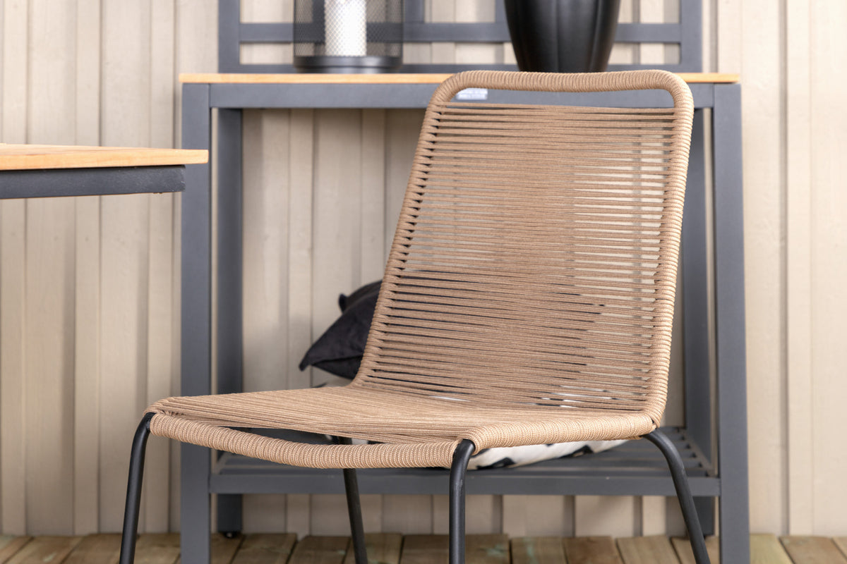 Venture Design Mexico & Lindos Matbord 90x180/240 + Matstolar Brun