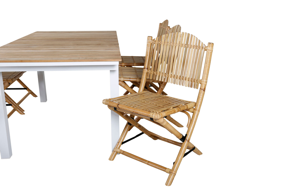 Venture Design Cane & Mexico Caféstolar Natur + Matbord 90x160/240