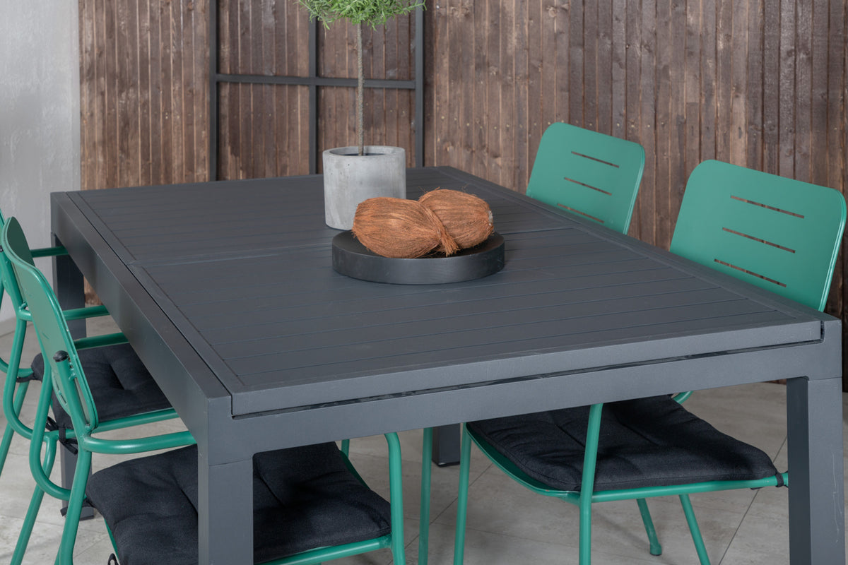 Venture Design Nicke & Marbella Matstolar Grön + Matbord 160x100x75