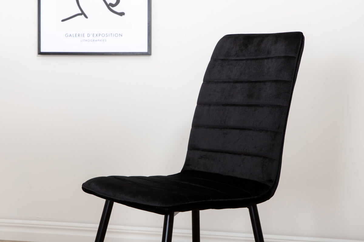 Venture Design Jimmy & Windu Rektangulära Matbord 195 x 90 Vit + Matstolar 2-pack Svart