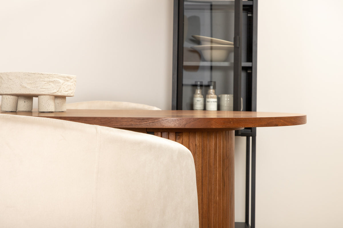 Venture Design Berit & Bianca Matstolar Beige + Matbord 90x200