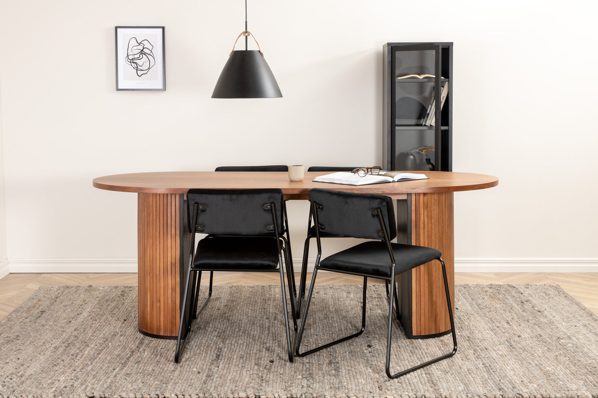 Venture Design Kenth & Bianca Matstolar Svart + Matbord 90x200
