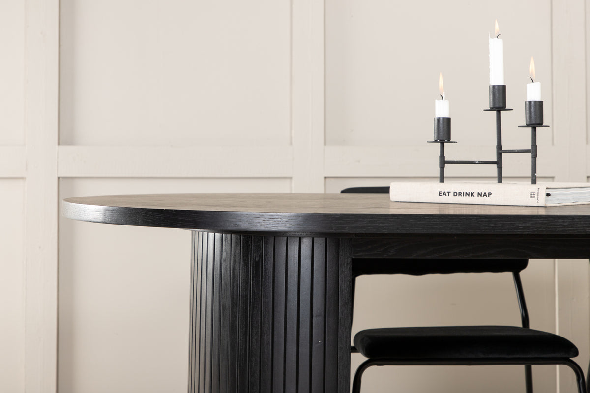 Venture Design Kenth & Bianca Matstolar Svart + Matbord 90x200