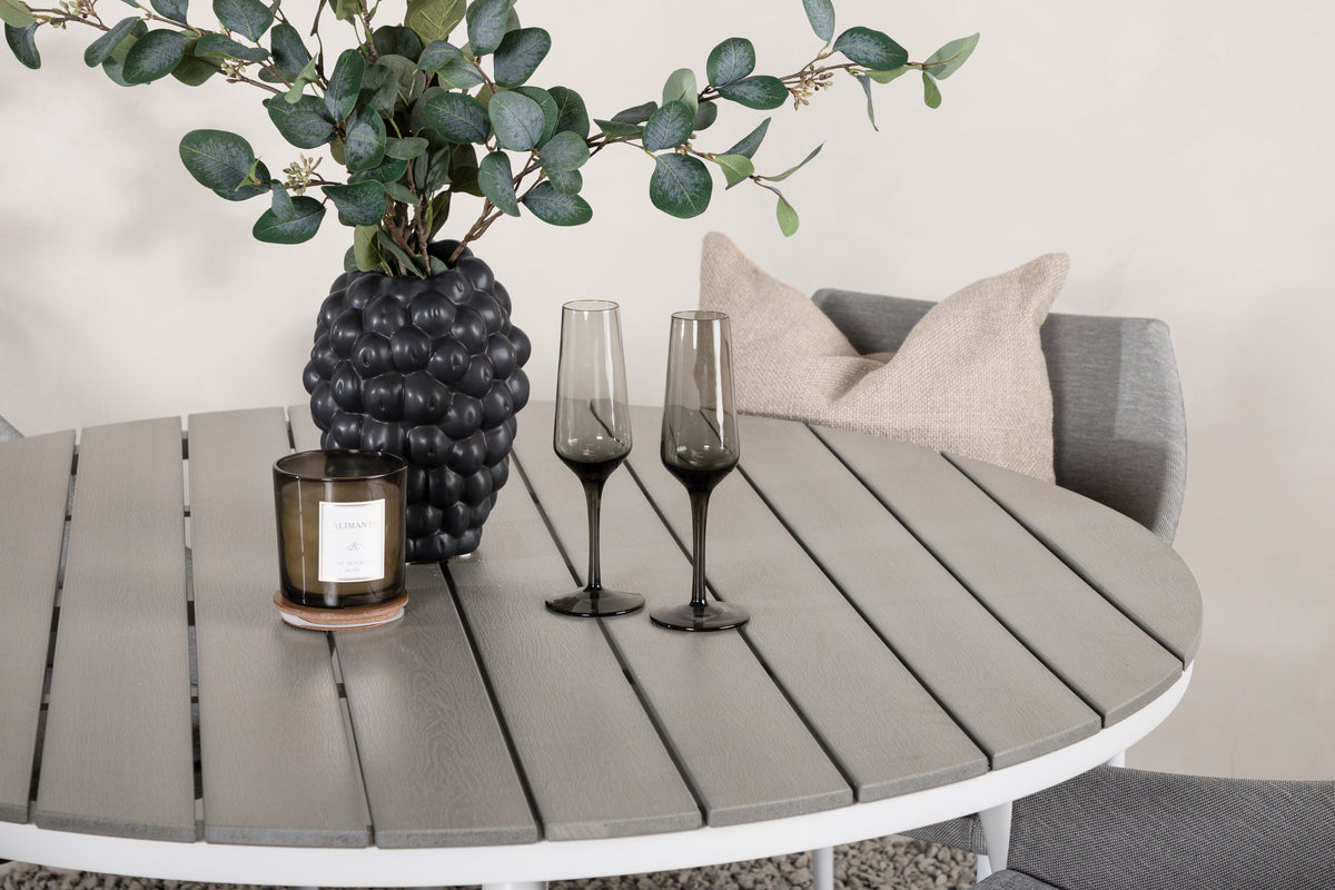 Venture Design Spoga & Break Matstolar 2-pack Grå + Runda Matbord ⌀120 Grå
