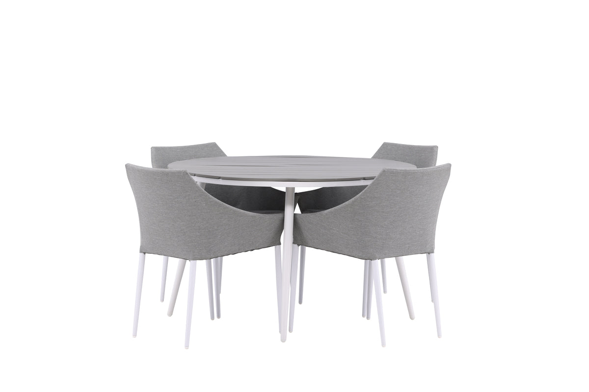 Venture Design Spoga & Break Matstolar 2-pack Grå + Runda Matbord ⌀120 Grå