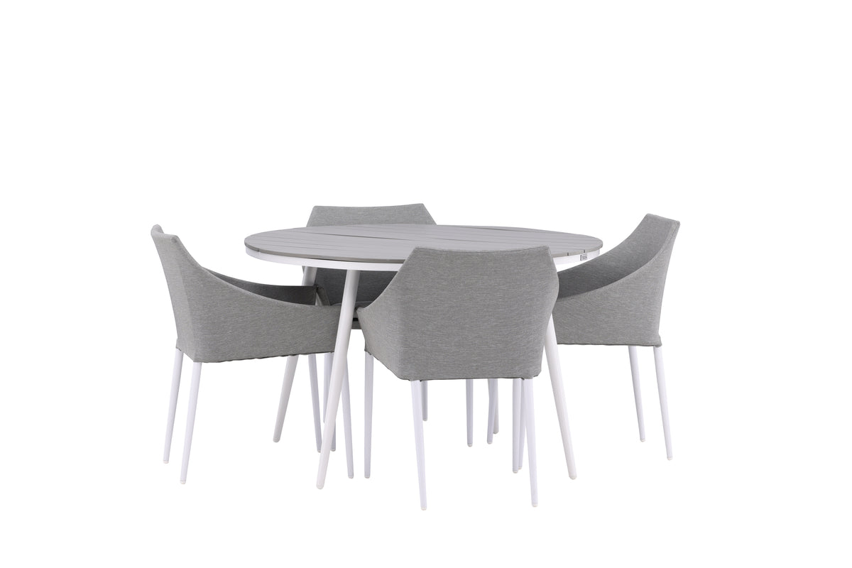 Venture Design Spoga & Break Matstolar 2-pack Grå + Runda Matbord ⌀120 Grå