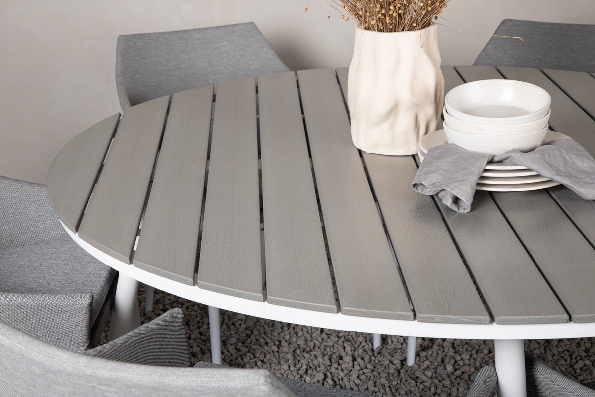 Venture Design Spoga & Break Matstolar Grå + Runda Matbord ø150 Grå