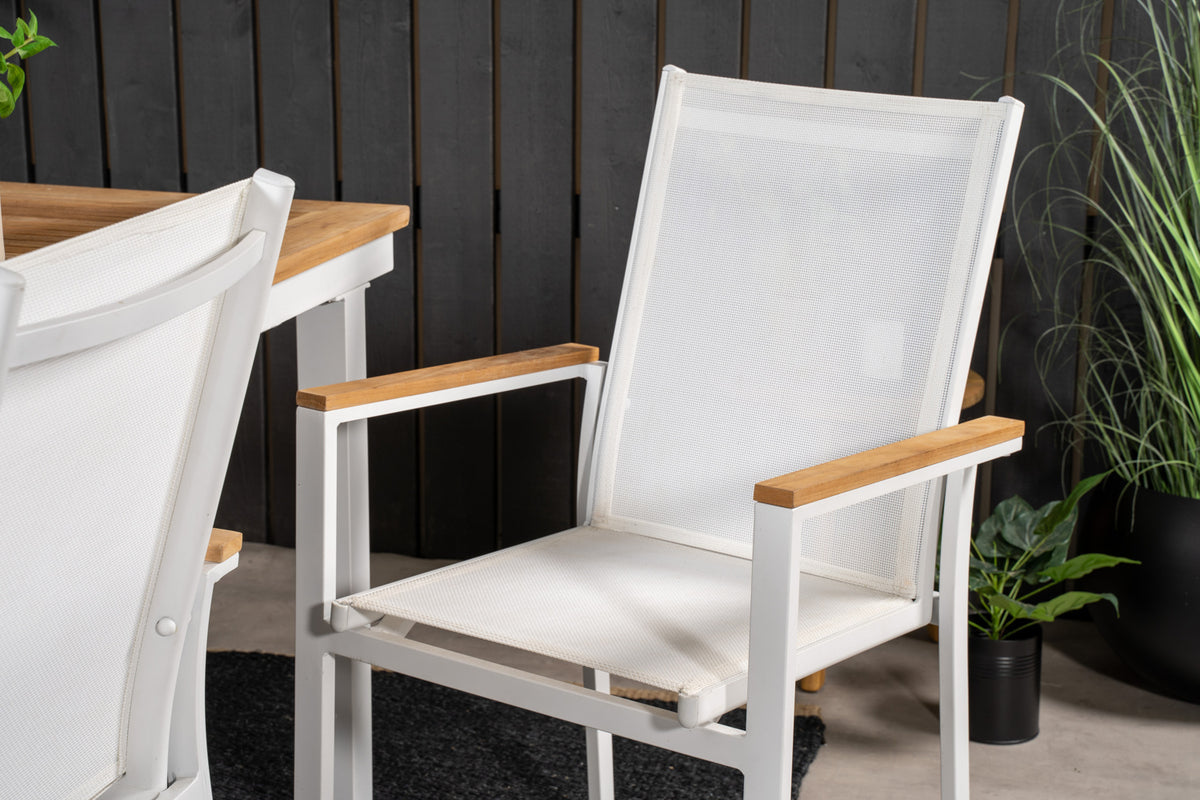 Venture Design Texas & Panama Matstolar Vit + Matbord 160 x 90