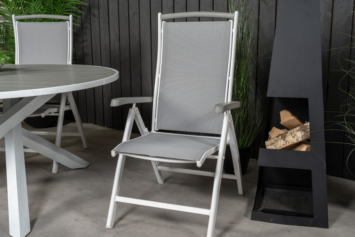 Venture Design Parma & Albany Matbord ⌀140 + Positionsstolar Vit