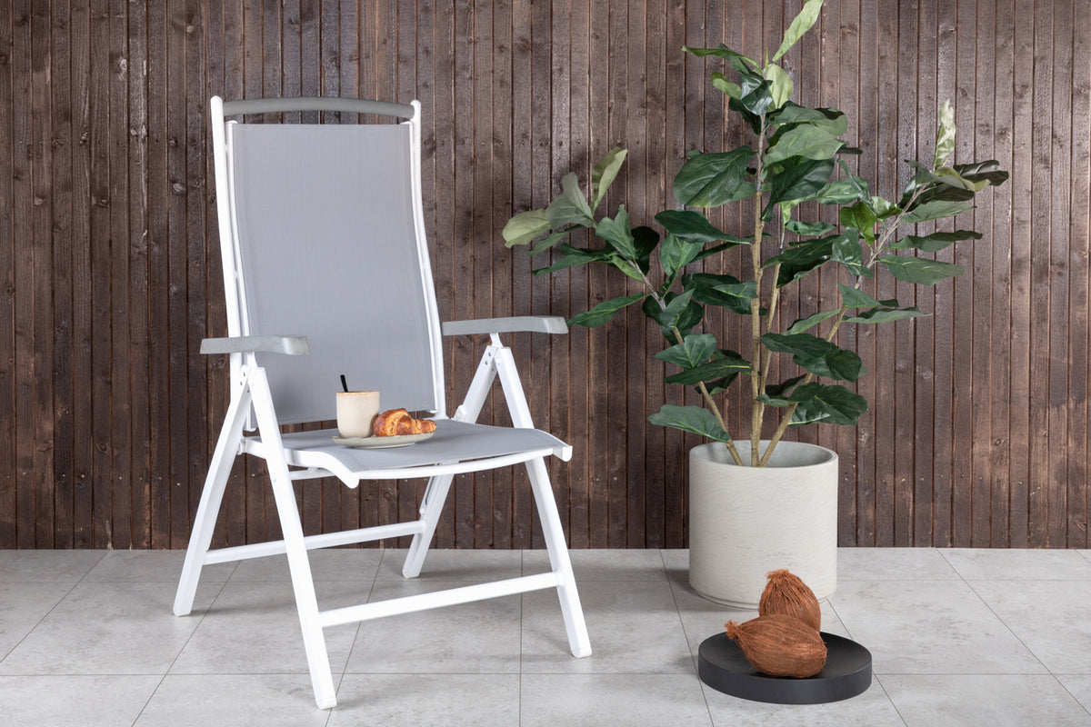 Venture Design Parma & Albany Matbord ⌀140 + Positionsstolar Vit