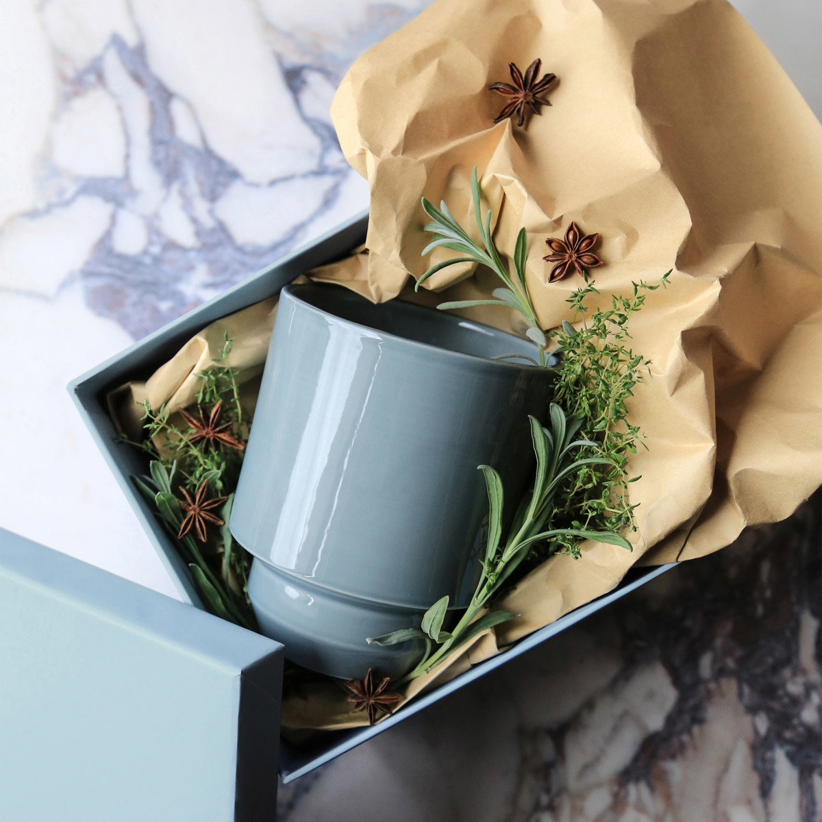 Hoff Pot Misty Blue