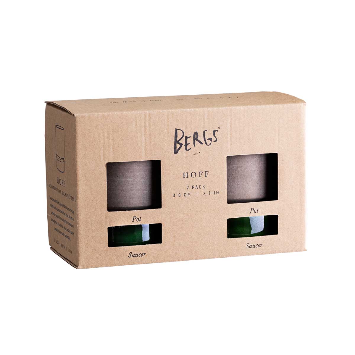 Hoff Pot 2-Pack RAW Grey Emerald Green