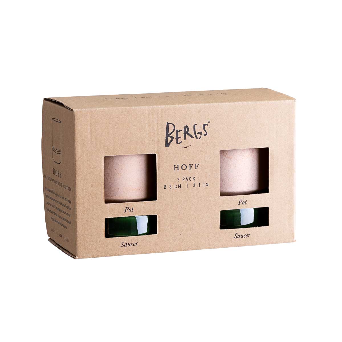 Hoff Pot 2-Pack RAW Rosa Emerald Green