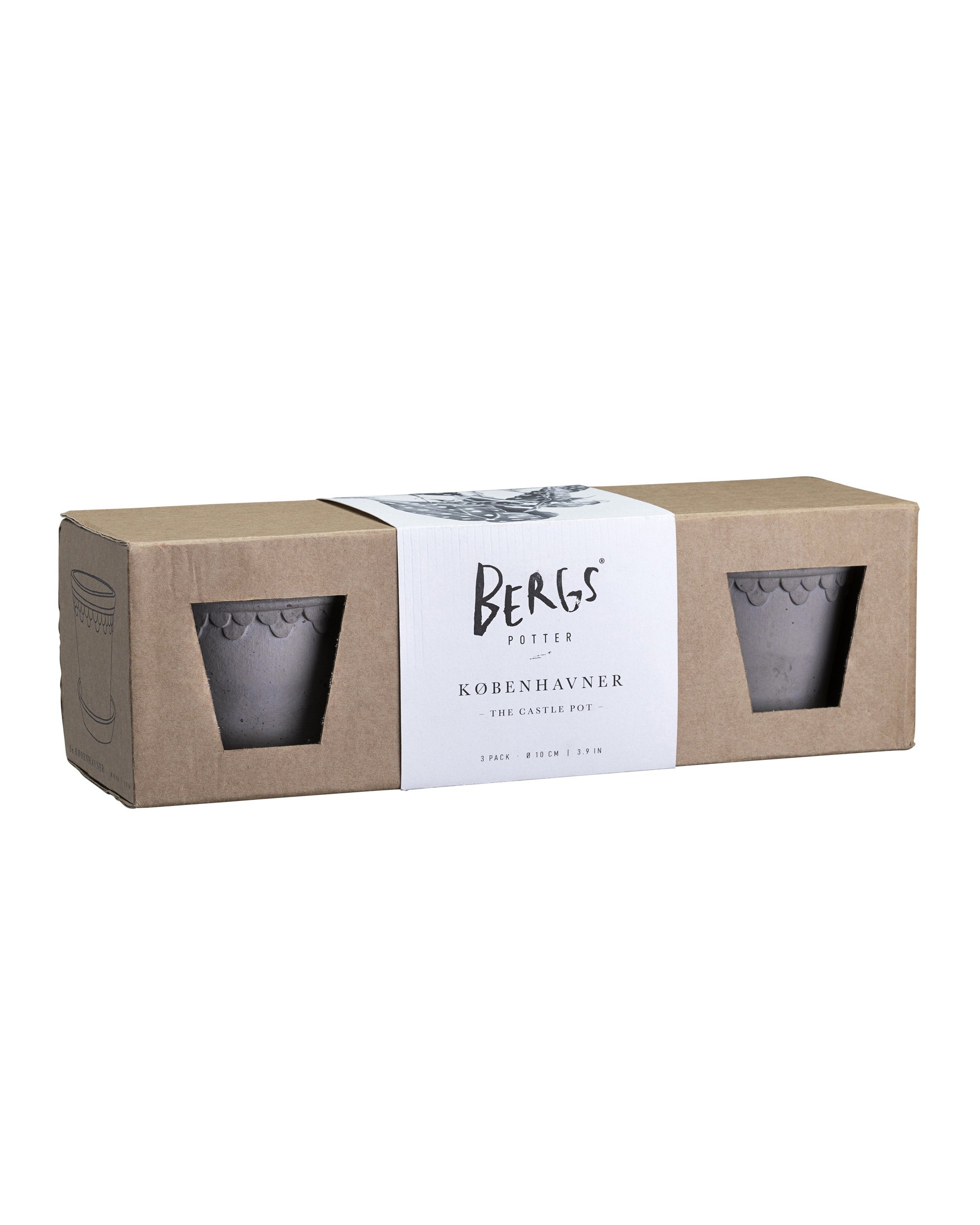 Københavner Pot 3-Pack RAW Grey
