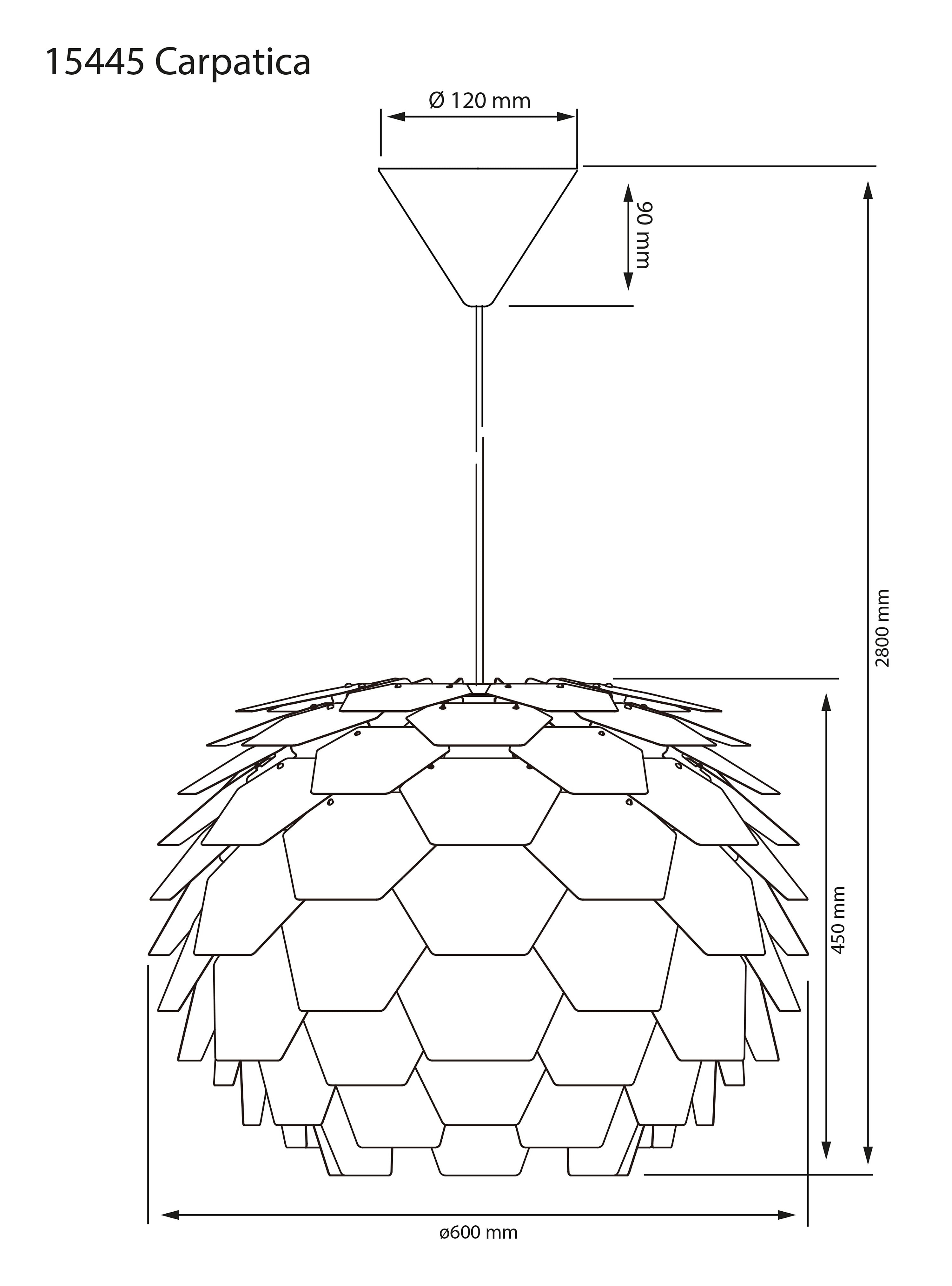 Aneta Home CARPATICA taklampa Ø60